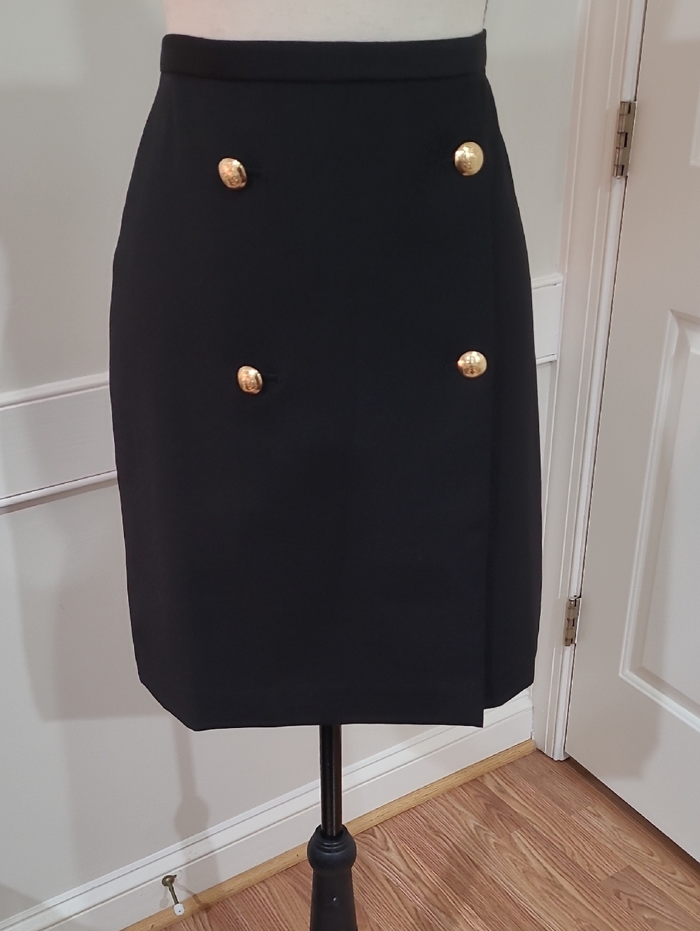 Talbots Faux Wrap Button Detail Skirt - Size 6P